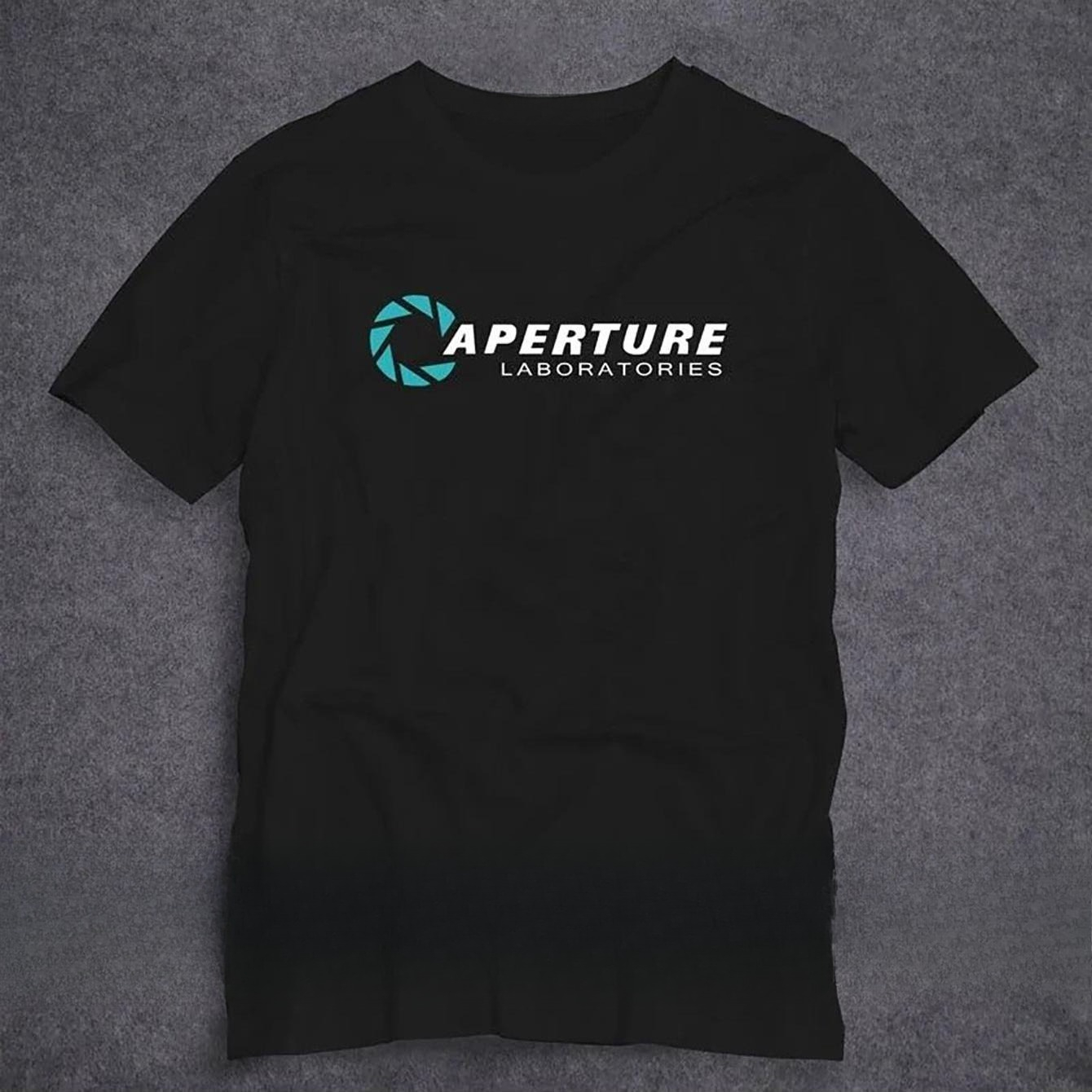 Esports Gaming Shirts - Erkek Portal 2 Aperture Labs Logolu