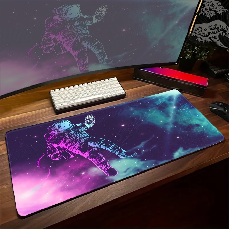 Esports Gaming Setup - Sanat Astronot Mousepad Sevimli Büyük Mouse