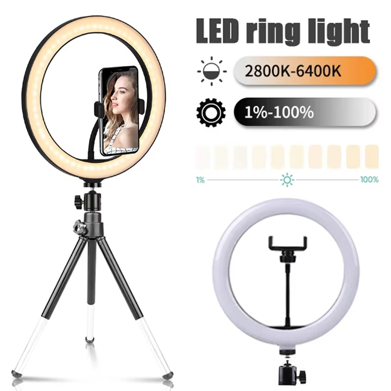 Webcam Ring Light - 10 inç Selfie Halka Işık Fotoğrafçılık
