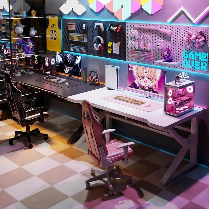 Esports Gaming Setup - Çift Kişilik E-spor Oyun Masası Uzun
