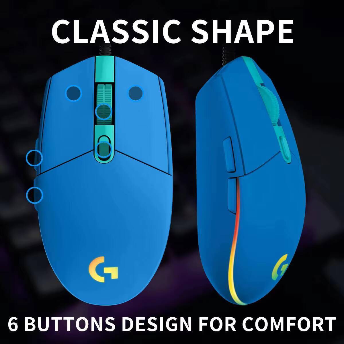 Logitech G203 LIGHTSYNC Kablol - Logitech Mouse G203 incelemesi ve fiyatı