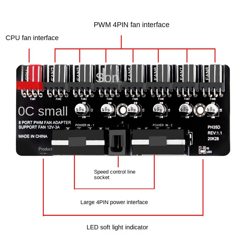 PC 1-8 Kanal 4Pin PWM Soğutma  - Esports Gaming Splitter incelemesi ve fiyatı
