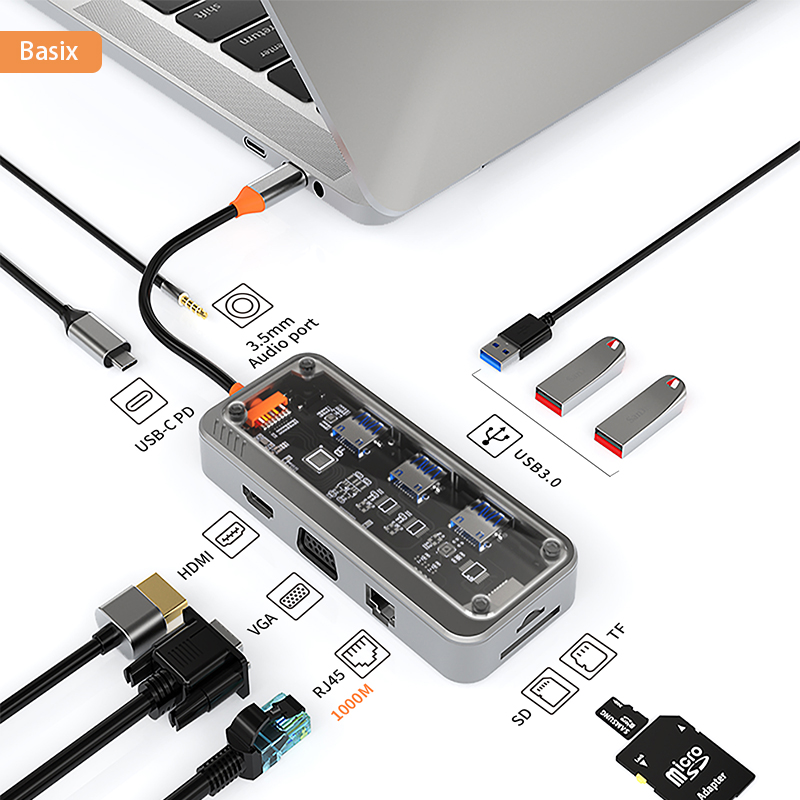 USB C Hub 10in1 Hub 4K30Hz Doc - Esports Gaming Splitter incelemesi ve fiyatı